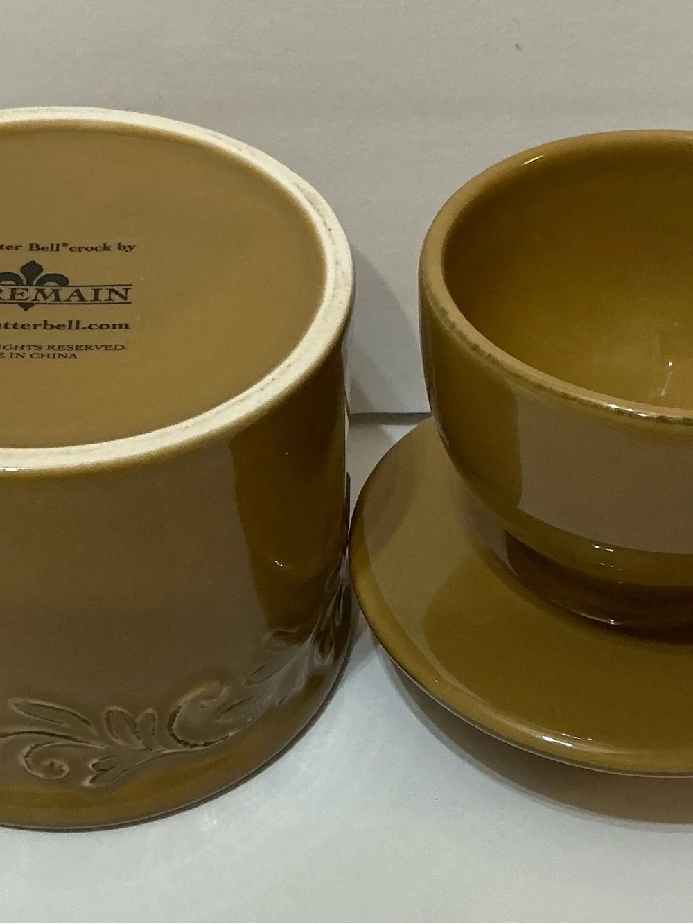 L Tremain The Original Butter Bell Crock Antique Collection Sienna Brown Mocha